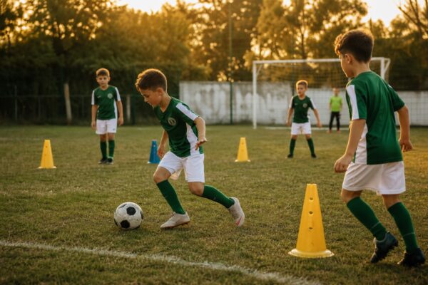 Antrenament fotbal copii 8–10 ani: ce trebuie să știi